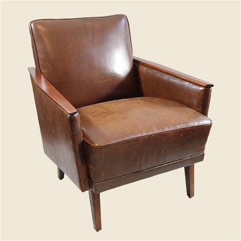 Vintage 1976 oskar tetrad brown leather armchair/chair soft hide 🚚 poss. Mid Century Vintage Brown Leather Armchair by ...