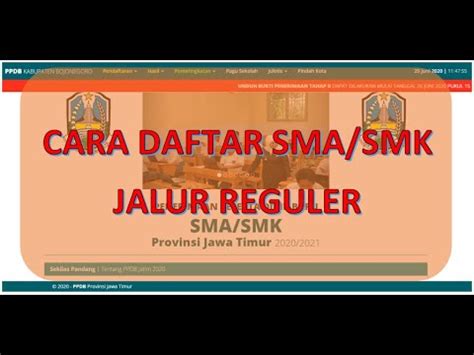 Check spelling or type a new query. DAFTAR SEKOLAH SMA/SMK JALUR REGULER ONLINE PAKE HP DIRUMAH - YouTube