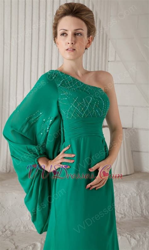 Turquoise Single Long Sleeve Mother Of The Bride Dress