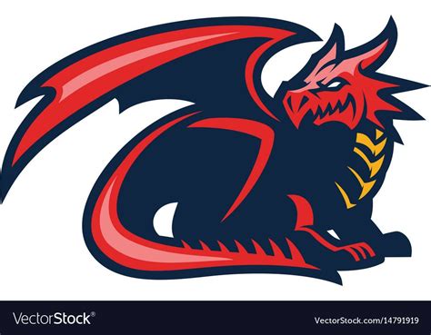 Dragon mascot Royalty Free Vector Image - VectorStock , #spon, #Royalty