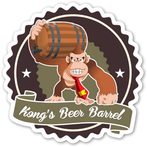 Download Donkey Kong Beer Barrel Sticker