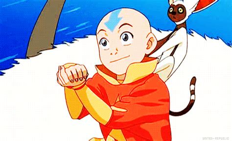 Animated Image Of Aang And Momo