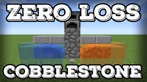 Minecraft Tutorial Zero Loss Cobblestone Generator Minecraft 1 17