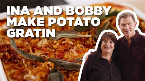 Velvety soft underneath, and perfectly crispy on top! Bobby Flay and Ina Garten Make Eleven-Layer Potato Gratin | Food Network - YouTube | Potato ...