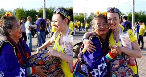 Japanese Granny Gives Lucky Kimono To Colombian Fan After Japan Wins