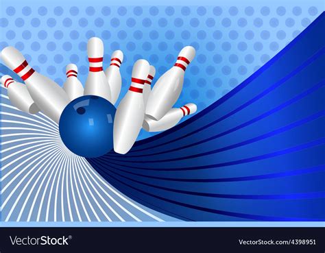 Bowling Background Royalty Free Vector Image Vectorstock