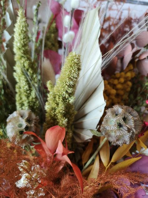 Autumn Dried Flowers Large Handtied Bouquet Of Dried Flowers Etsy