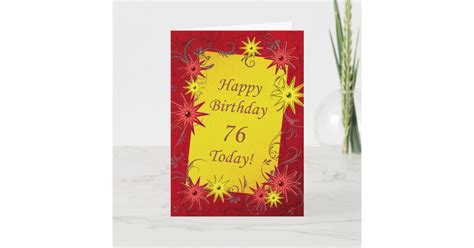 76th Birthday Card Zazzle