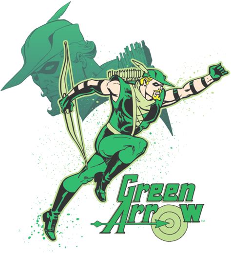 Dc Comics Green Arrow In Action Mens Regular Fit T Shirt Green Arrow