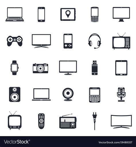 Electronic Devices Technology Gadgets Icons Vector Image