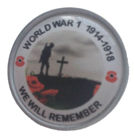 First 1st World War 1 Ww1 Centenary We Will Remember Pin Badge For Sale