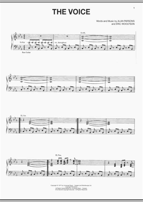 Learn to play piano with the songs you know and love. The Voice Piano Sheet Music | OnlinePianist