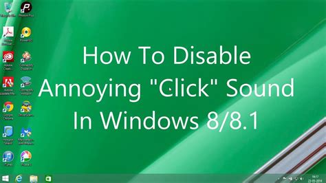 How To Disable Click Sound In Windows 881 Youtube