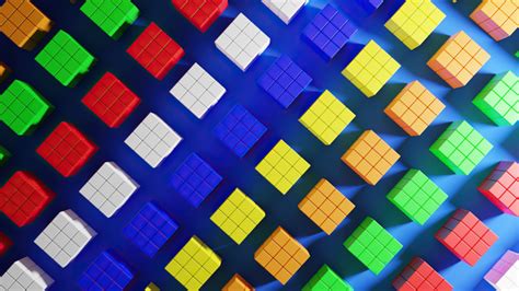 Colorful Cubes Minimal 4k Wallpaperhd Abstract Wallpapers4k