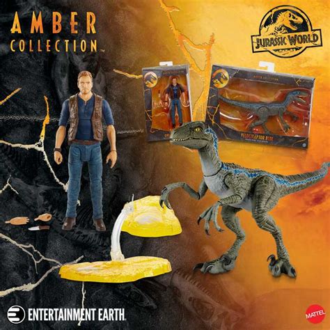 Toys Action Figures Jurassic Park Dilophosaurus 6 Inch Scale Amber