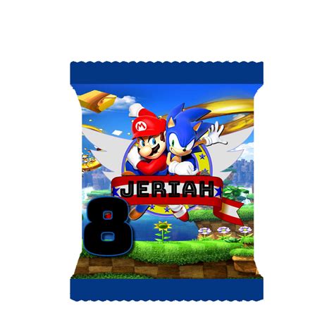 Sonic Vs Mario Party Sonic Vs Mario Chip Bag Sonic Vs Etsy