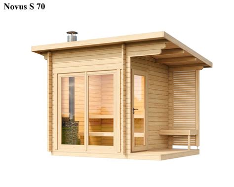 Small Outdoor Sauna Kit Novus S70 Bzb Cabins