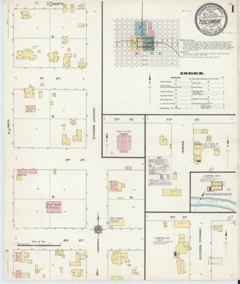 Image 1 Of Sanborn Fire Insurance Map From Tuscumbia Colbert County