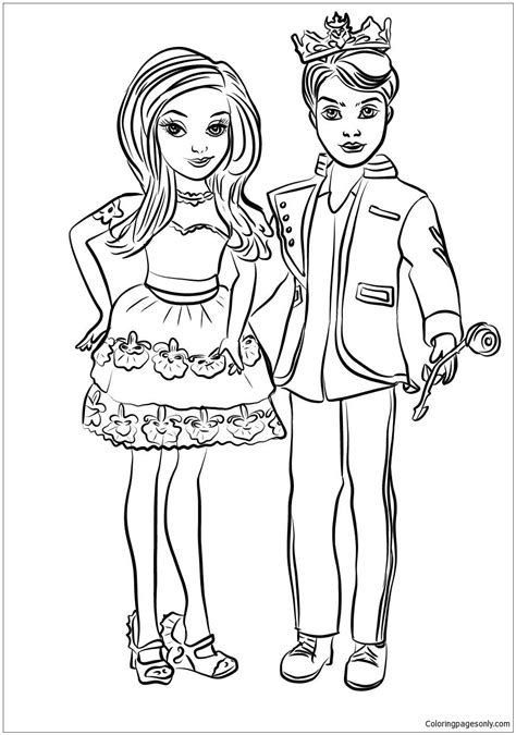 Free printable dizzy from descendants 2 coloring page for kids of all ages. Evie Descendants Coloring Pages at GetColorings.com | Free ...