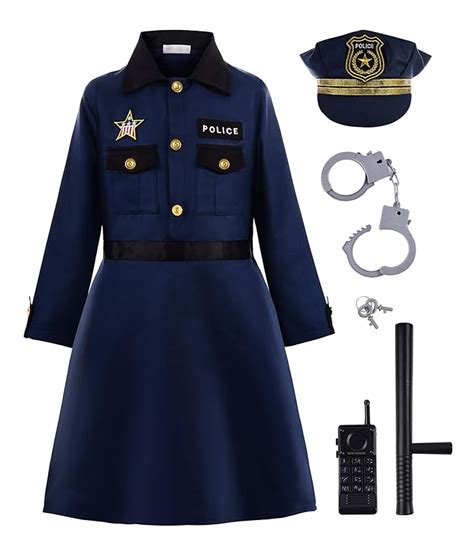 Buy Relibeauty Girls Police Costume Halloween Skirt 2t 3t100 Navy