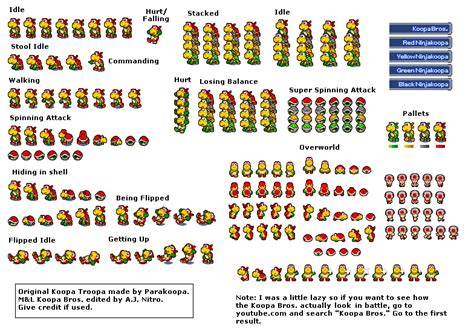 Custom Edited Paper Mario Customs Koopa Bros Mario And Luigi Style
