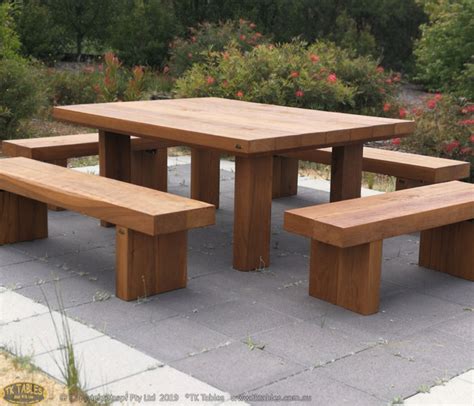 Tk Tables Kings Outdoor Timber Furniture Sleeper Rustic Table Setting