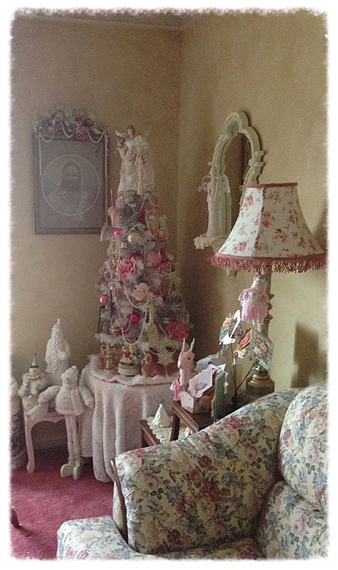 My Beautiful 4ft Shabby Romantic White Tree With Pinks Sweet Christmas