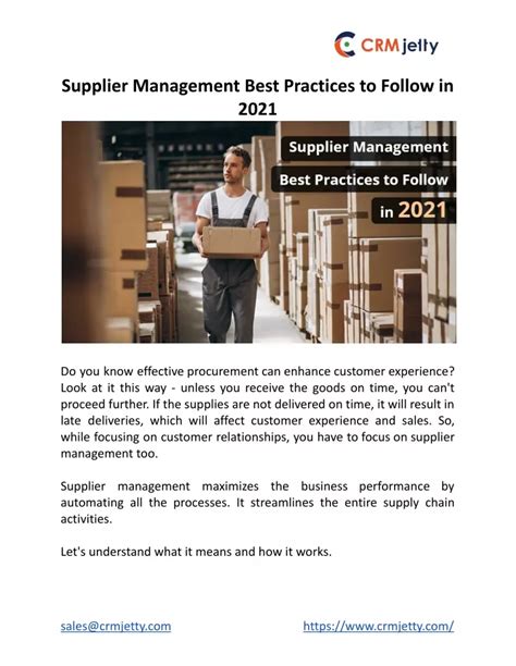Ppt Supplier Management Best Practices To Follow In 2021 Powerpoint