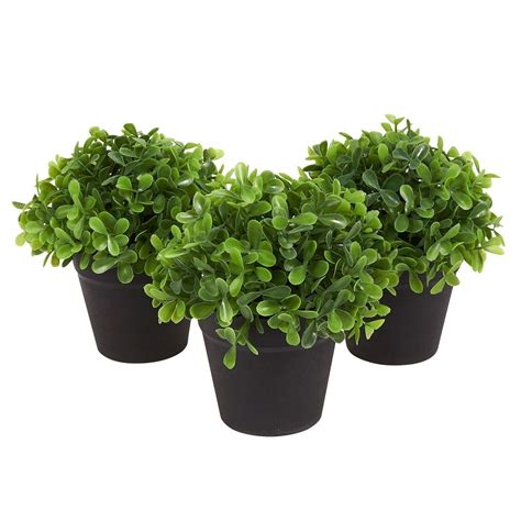 Juvale Fake Plant Decoration Set Of 3 Potted Artificial House Plants