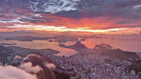 1920x1080 Amazing View Of Rio De Janeiro During Sunset Laptop Full Hd
