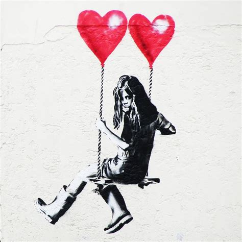 Swinging Girl Graffiti Banksy Artwork Street Art Banksy Banksy