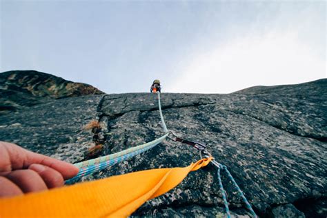 Rock Climbing With Cords And Ropes Image Free Stock Photo Public