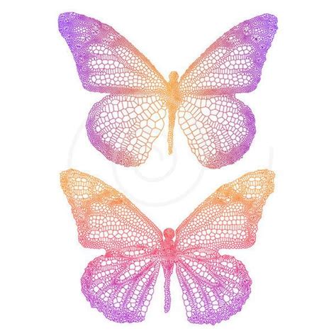 Butterfly Clip Art With Detailed Wings Digital Clipart