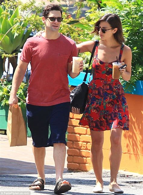Justin Bartha And His Fiancee Lia Smith Share Drinks On Romantic Stroll Daily Mail Online