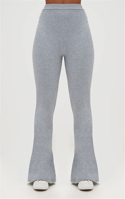 Grey Flared Joggers Trousers Prettylittlething