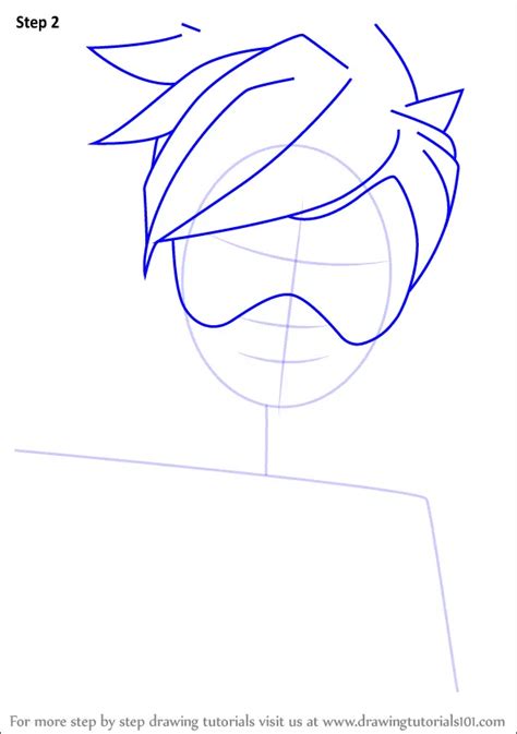 How To Draw Tracer Face From Overwatch Overwatch Step By Step