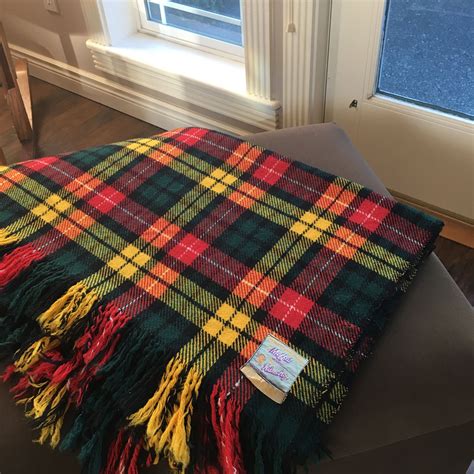 Scottish Wool Blanket Wool Throw Tartan Plaid Blanket Etsy Vintage