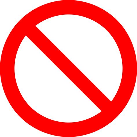 Prohibited Symbol Png Png Image Collection