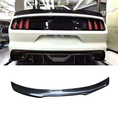 Carbon Fiber Rear Lip Spoiler Wings For Ford Mustang Gt V8 V6 Gt350r