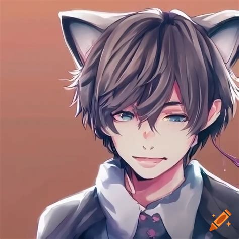 Cute Anime Guy With Cat Ears On Craiyon