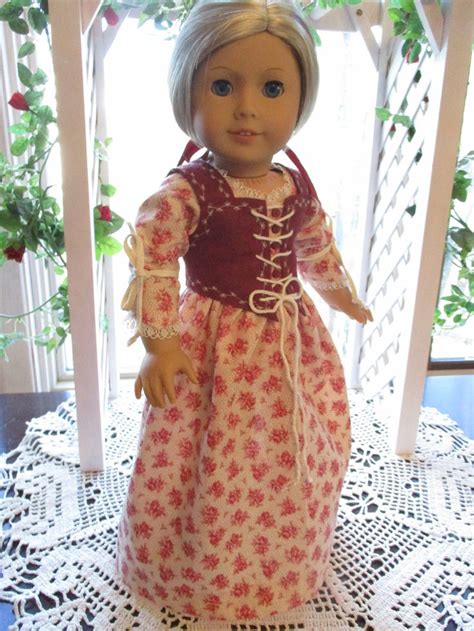 rose pink colonial doll dress or princess gown to fit your etsy doll clothes american girl