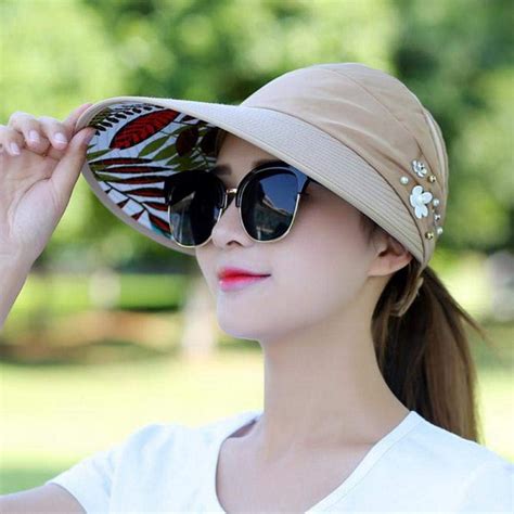 gorra pesca protección uv sombreros de playa para mujer sombrero de visera para sol empacable
