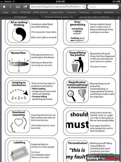 Identify Cognitive Distortions With This Printable Worksheet Style