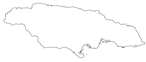 Blank Map Of Jamaica Blank Map Of Jamaica With Borders Caribbean Americas