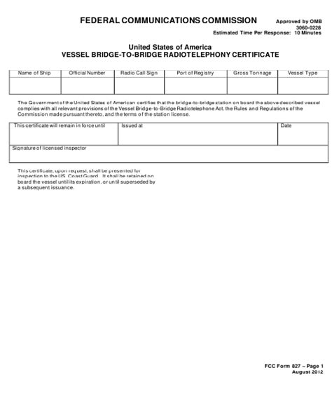 Fcc Form 827 Fill Out Sign Online And Download Printable Pdf