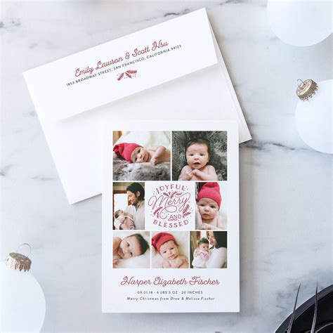 Opening the card on christmas. Birth Announcement Christmas Cards | Baby's first christmas card, Baby christmas photos