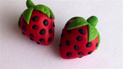 Some are fimo, sculpey, kato, and premo!. Make a Cute Polymer Clay Strawberry - DIY Crafts ...