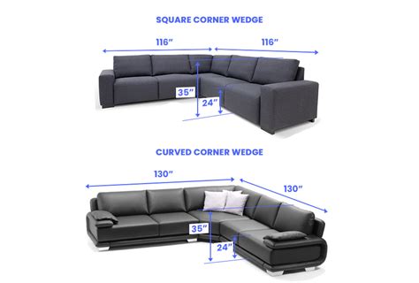L Shape Sofa Standard Dimension Baci Living Room