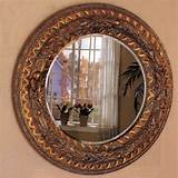 Round Mirror Bronze Frame