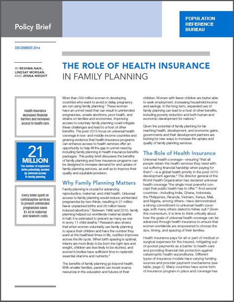 Term life insurance policies or plans to protect your family from financial losses in the event of unfortunate demise or critical illness. The Role of Health Insurance in Family Planning | HFG